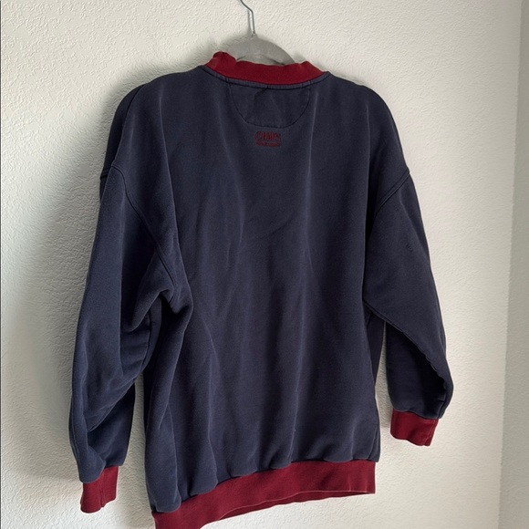 Vintage chaps Ralph Lauren Blue and Red Crewneck Sweater - Picture 8 of 12
